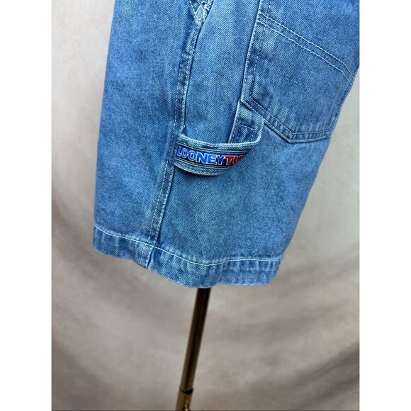 Vintage 90s Tweety Bird Jean Overalls Looney Tunes Size Small 100% Cotton - Picture 10 of 10